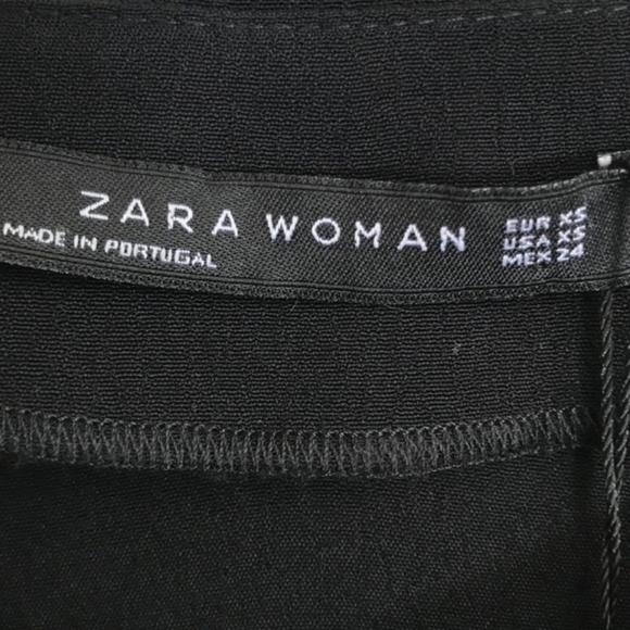 Zara Hippie Boho Whimsigoth Country black cape blouse fringe NWT XS oversized - Picture 4 of 11